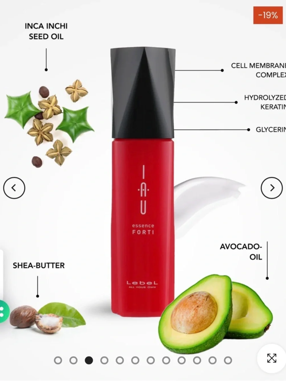 Lebel IAU Essence Moist Heat Protectant and moisturizing leave in treatment